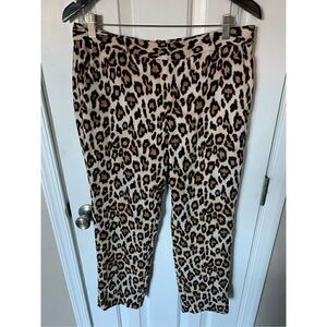 Banana republic animal print pants avary size 8
